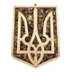 Витраж-подвеска янтарныйТризуб (13,5х14,5х0,7см)