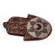 Подставка под благовония Ладонь Хамса каменная, коричневая (9х5,7х1 см)
