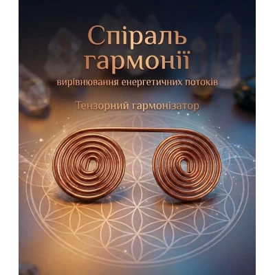 Тензорный гармонизатор Спираль Гармонии(6х3 см),медь м1,2 мм
