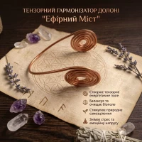 Тензорный гармонизатор ладони Спираль жизненной силы ровная (7,5х9х6 см),медь м1,2 мм. Тензорный гармонизатор ладони Спираль жизненной силы ровная (7,5х9х6 см),медь м1,2 мм.