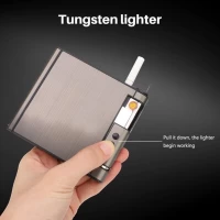 Портсигар с зажигалкой USB (10,6х9,6х2 см) Портсигар с зажигалкой USB (10,6х9,6х2 см)