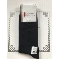 Носки KARSEL ликра хлопок мужские 41-44 бесшовные, усиленная пятка и носок . Цвет : чёрный Турция