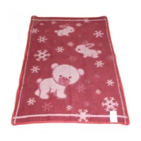 Одеяло Снежок жаккардовое полушерстяное 100х140см