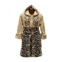 Халат микрофибра вышивка женский короткий на змейке размеры 46-50 Турция