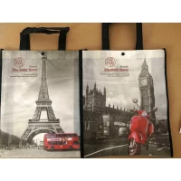 Сумка для покупок, застёжка кнопка, размер 38x31x10 см , в ассортименте