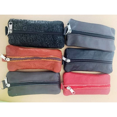 Ключница 14 х 6,5 см кожаная, цвета в ассорт.