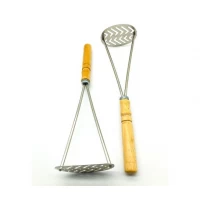 ТОЛКУШКА ОВАЛЬНАЯ С ДЕРЕВЯННОЙ ЛАКИРОВАННОЙ РУЧКОЙ