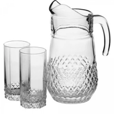 Набор Кувшин и 6 стаканов (43474+6X42942GRV) (VALSE) Pasabahce Турция