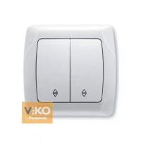 Выключатель 2-кл. проходной белый ViKO Carmen 