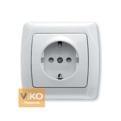Розетка с шторками с заземлением ViKO Carmen
