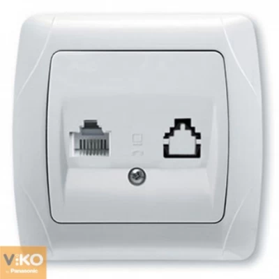 Розетка TF 1-ая белая ViKO Carmen