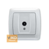 Розетка TV проходная белая ViKO Carmen