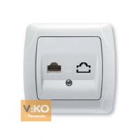 Розетка компьютерная 1-ая RJ-45 белая ViKO Carmen