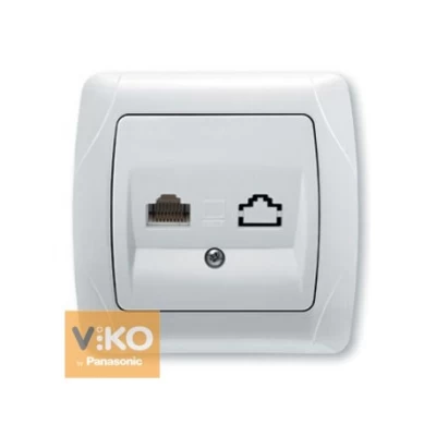 Розетка компьютерная 1-ая RJ-45 белая ViKO Carmen