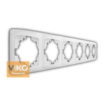 Рамка 6-я горизонтальная белая ViKO Carmen Рамка 6-я горизонтальная белая ViKO Carmen