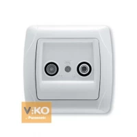 Розетка TV-спутник концевая белая ViKO Carmen