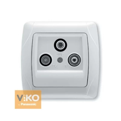 Розетка TV+sat+radio концевая белая ViKO Carmen