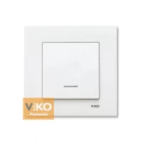Выключатель 1-кл. с подсветкой белый ViKO Karre