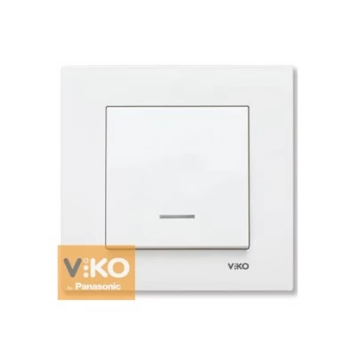 Выключатель 1-кл. с подсветкой белый ViKO Karre