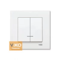 Выключатель 2-кл.с подсветкой белый ViKO Karre