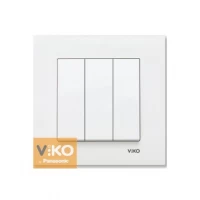 Выключатель 3-кл.белый ViKO Karre