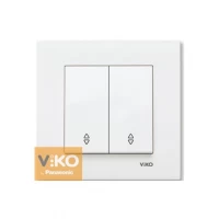 Выключатель 2-кл. проходной белый ViKO Karre