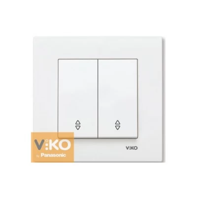 Выключатель 2-кл. проходной белый ViKO Karre