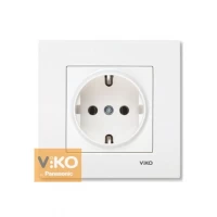 Розетка с заземлением белая ViKO Karre