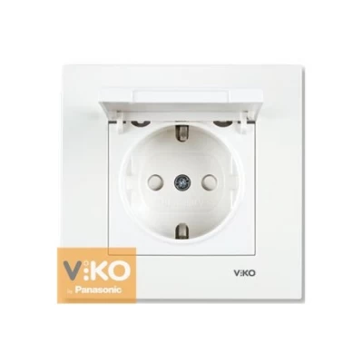 Розетка с крышкой ViKO Karre