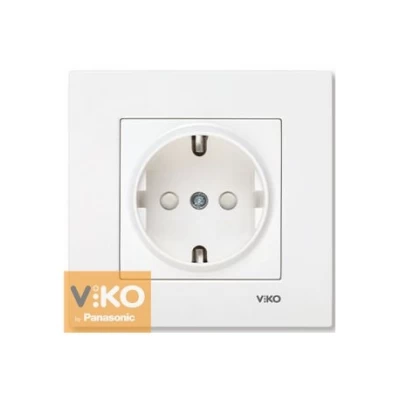 Розетка с шторками с заземлением ViKO Karre