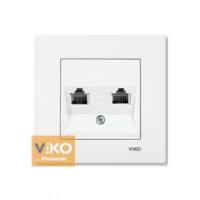 Розетка TF 2-ая белая ViKO Karre