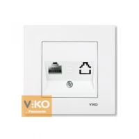 Розетка компьютерная 1-ая RJ-45 белая ViKO Karre