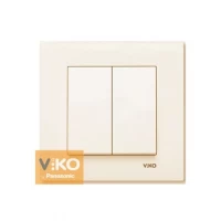 Выключатель 2-кл.Крем ViKO Karre