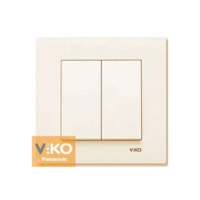 Выключатель 2-кл.Крем ViKO Karre