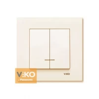 Выключатель 2-кл.с подсветкой Крем ViKO Karre
