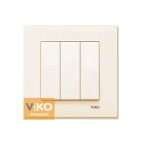 Выключатель 3-кл.Крем ViKO Karre
