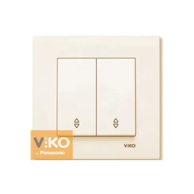 Выключатель 2-кл. проходной Крем ViKO Karre