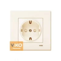 Розетка с шторками с заземлением ViKO Karre
