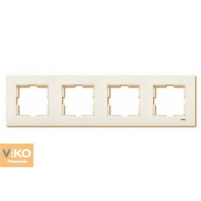 Рамка 4-я горизонтальная крем ViKO Karre Рамка 4-я горизонтальная крем ViKO Karre