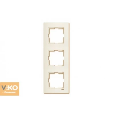 Рамка 3-я вертикальная крем ViKO Karre Рамка 3-я вертикальная крем ViKO Karre