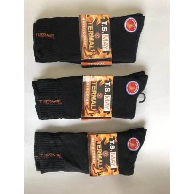 Носки TERMAL носок ликра хлопок махра мужская термальный 41-45. Цвет: чёрный. Производство Турция