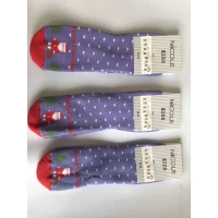 Носки Николь ликра хлопок махра детская Новый год . Размеры: 20-22. Цвет : фиолетовый