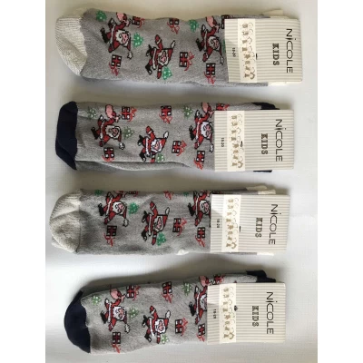 Носки Николь ликра хлопок махра детская Новый год . Размеры: 20-22. Цвет: серый Носки Николь ликра хлопок махра детская Новый год . Размеры: 20-22. Цвет: серый