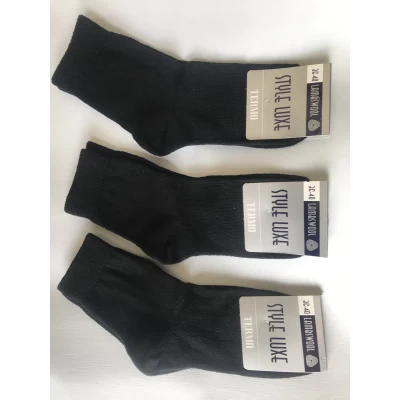 Носки STYLE LUXE шерсть тонкая средней высоты 36-40 . Цвет : чёрный