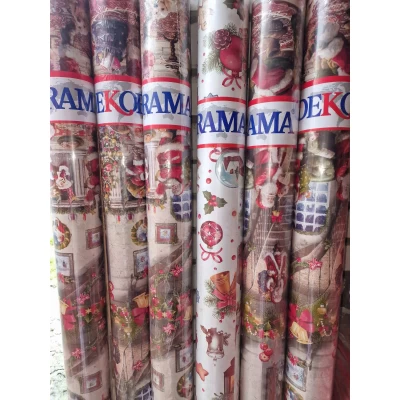 Клеенка Dekorama новогодняя 1.4м/20м на флизелиновой основе (в ассортименте)