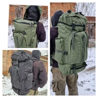 Рюкзак Х014 на 75л. Плотная ткань 900D. На подкладке. Под клапаном молния 10мм.