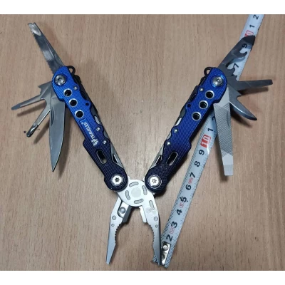 Мультиинструмент Мультитул Traveler 007L2 ( 9 в 1 ) синий и красный