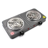 Плита электрическая Domotec MS-5802 2кф., 2000Вт. (Серый)