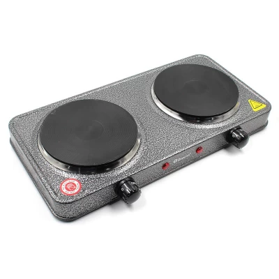 Плита электрическая Domotec MS-5822 2кф., 2000Вт. (Серый)