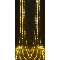 Гирлянда-водопад (Curtain-Lights) Itrains-480-WW внутренняя, пров.:прозрачный, 3*3м (Белый-теплый)